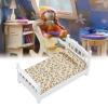 1:12 Doll House Bed, Wooden Doll House Bed,Miniature Furniture Dollhouse,Wooden Miniature Bedroom Furniture Set with Mattress Pillows view 4