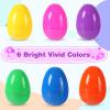 Biubumtu 12Pcs Plastic Bright Easter Eggs Assortment, 3.15'' Fillable Easter Eggs Empty Bulk, Perfect for Easter Egg Hunt/Surprise Egg view 2