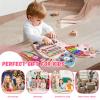 Unicorn Sensory Wall Panel for Kids - Activity Wall Busy Board Panels, Montessori Toddler Wall Activity Board, Wall Toys for Toddlers 3, Activity Cube, Perfect for Toddler Playroom, Pink view 2