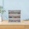 1:64 Scale Car Model Display Cabinet with LED Lights, 3 Tier Model Car Display Case Mini Garage Display Shelf Sliding Door Dust-Proof Model Toy Car Storage Tabletop Showcase for Home Office Desktop view 2