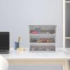 1:64 Scale Car Model Display Cabinet with LED Lights, 3 Tier Model Car Display Case Mini Garage Display Shelf Sliding Door Dust-Proof Model Toy Car Storage Tabletop Showcase for Home Office Desktop view 4