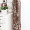 HooHero Coffee 50 Width Semi Sheer Curtains Home Decoration Living Kids Baby Room Willow Print view 1