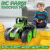 Remote Control Tractor Toys, Light Up Farm Monster Trucks Toy for Boys 3, 4, 5, 6, 7 Year Old, 2.4 Ghz RC Tractor Toys, Ideal Christmas, Birthday Gifts for Kids view 2