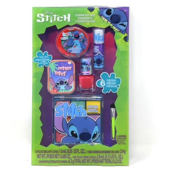 Disney Stitch 6 Piece Cosmetic Set