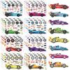 Abilat 32 Sheets Make a Face Race Car Stickers for Kids Make Your Own Race Car Stickers Sheets Racing Themed Birthday Party Favor School Rewards DIY Art Craft Supplies view 1