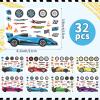 Abilat 32 Sheets Make a Face Race Car Stickers for Kids Make Your Own Race Car Stickers Sheets Racing Themed Birthday Party Favor School Rewards DIY Art Craft Supplies view 2