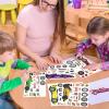 Abilat 32 Sheets Make a Face Race Car Stickers for Kids Make Your Own Race Car Stickers Sheets Racing Themed Birthday Party Favor School Rewards DIY Art Craft Supplies view 3