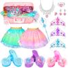 19 Pcs Princess Dress Up Shoes Gift Set, Girls Role Play Dress Up Toys & Costumes Set, Toddler Pretend Jewelry Boutique Kit Gift for Little Girls Aged 3 4 5 6 Years Old view 1