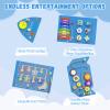 Spacocld Rocket Activity Wall Busy Board Panels - Sensory Wall Panel for Kids, Montessori Toddler Wall Activity Board, Wall Toys for Toddlers 3, Activity Cube, Wall Activity Boards, Blue(4PCS) view 4