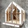 1:24 Miniature Louver House, Wooden Dollhouse, Diy Kit view 3