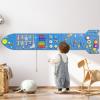 Spacocld Rocket Activity Wall Busy Board Panels - Sensory Wall Panel for Kids, Montessori Toddler Wall Activity Board, Wall Toys for Toddlers 3, Activity Cube, Wooden Multi-Activity Boards, Blue(5PCS) view 1