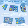 Spacocld Rocket Activity Wall Busy Board Panels - Sensory Wall Panel for Kids, Montessori Toddler Wall Activity Board, Wall Toys for Toddlers 3, Activity Cube, Wooden Multi-Activity Boards, Blue(5PCS) view 4