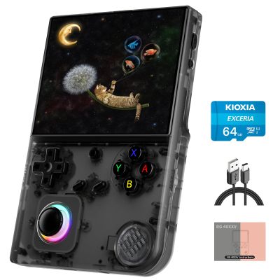 Anbenric RG40XX V Retro Handheld Game Console, 4.0 Inch IPS, Linux OS, 64GB Preloaded Classic Games, H700 Quad-Core, WiFi Bluetooth, Ideal for Travel, Commute, Home & Outdoor Entertainment(Black)