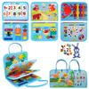 MEGRANATE Montessori Busy Board, Baby Busy Book Educational Learning Toys for Toddlers Quiet Book Activity Books Buckle Toy Fine Motor Skills Toys for 3+ Year Old Kids (Blue) view 1