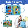 MEGRANATE Montessori Busy Board, Baby Busy Book Educational Learning Toys for Toddlers Quiet Book Activity Books Buckle Toy Fine Motor Skills Toys for 3+ Year Old Kids (Blue) view 2