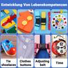 MEGRANATE Montessori Busy Board, Baby Busy Book Educational Learning Toys for Toddlers Quiet Book Activity Books Buckle Toy Fine Motor Skills Toys for 3+ Year Old Kids (Blue) view 4