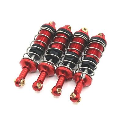 HLSONHENGM MJX 14301 14302 4pcs Metal Shock Absorber Oil Damper 1/14 for RC Car Upgrade Parts Accessories(Red)