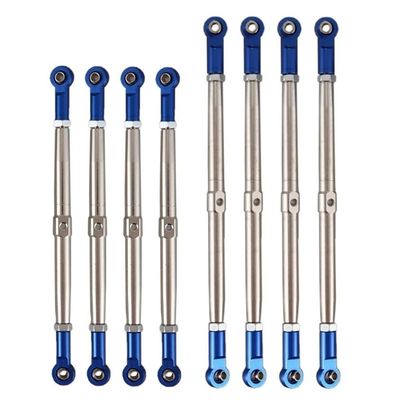 8pcs Metal Push Rod Pushrod Link Rod Links Turnbuckle 5319X 5338R for 1/10 Traxxas Summit Revo E-Revo 2.0 for RC Car Upgrade Parts