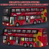 1/42 Diecast Bus Toys Cars, Metal Double Decker City Bus Vehicles with Light Up and Open-able Doors, Realistic Alloy Car Model for Kids Boys Girls, 11.5" (RED) view 4