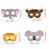 16 Pieces Animal Face Masks Set for Jungle Themed Birthday Party Supplies view 2