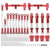 HLSONHENGM WPL C14 C24 MN D90 MN99S Metal Chassis Link Rod Pull Rod Mount Holder Shock Absorber Set for RC Car Upgrades Parts Accessories(WPL Red) view 1