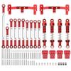 HLSONHENGM WPL C14 C24 MN D90 MN99S Metal Chassis Link Rod Pull Rod Mount Holder Shock Absorber Set for RC Car Upgrades Parts Accessories(WPL Red) view 2