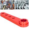 Bognajin Universal Lengthened 25T Single Sided Aluminum Servo Arm, High Performance Steering Servo Horn for RC, Sturdy and Resistant (Red) view 3