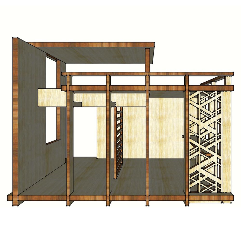 1:24 Miniature Cabin Type03, Wooden Dollhouse, Diy Kit