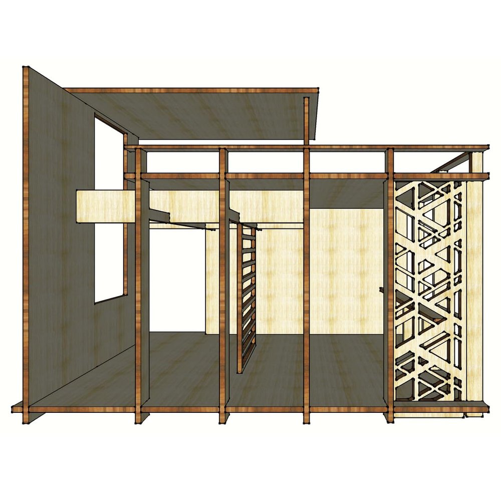 1:12 Miniature Cabin Type03, Wooden Dollhouse, Diy Kit