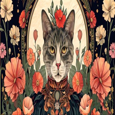 Cat Flower Paint by Numbers Kit for Adults, Paint by Numbers Kit for Adults Beginner, DIY Acrylic Watercolor Oil Paint by Number, Canvas Painting Kits for Gifts Home Wall Decor 36x72 inch R-7666