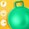 Lewtemi 2 Pcs 29 Inch Big Hopper Ball Jumping Hopping Inflatable Bouncing Ball with Handle and Air Pump for Adults Carnival Outdoor Sports Game(Red, Green) view 4