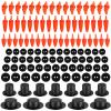 ARTIBETTER 320pcs Christmas Snowman Accessories Kit for Creative Includes Mini Black Hats Nose and Black Buttons for Family Fun and Festive Decorations view 1
