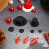 ARTIBETTER 320pcs Christmas Snowman Accessories Kit for Creative Includes Mini Black Hats Nose and Black Buttons for Family Fun and Festive Decorations view 2