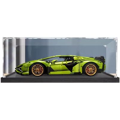 Acrylic Display Case Compatible for le-go 42115 Racing Model Transparent Dustproof Protection Collection Organizer Storage Cabinet (Display Case Only) (2mm)