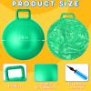 Lewtemi 2 Pcs 29 Inch Big Hopper Ball Jumping Hopping Inflatable Bouncing Ball with Handle and Air Pump for Adults Carnival Outdoor Sports Game(Blue, Green) view 2
