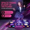 OMOZOMBB Gifts for 7 Year Old Girl Toys Age 6-8 Electronic Dance Pad with Light-up 8 Button Bluetooth Music Dance Mat with 5 Game Modes Birthday Toys Gifts for 3 4 5 6 7 8 9 10+ Year Old Girls Pink view 2