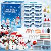 18Pack Build Snowman Kit,Stocking Stuffers for Kids,Christmas Crafts For Kids DIY,Christmas Craft Gifts with Air-Dry Modeling Clay, Creative Toys for Christmas Games & Holiday Fun for Boys Girls view 1