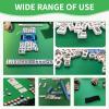 Mahjong Mat, Mahjong Table Mat with Black Carrying Bag,Rubber Anti Slip Game Mat and Noise Reducing Table Cover for Mahjong,Dominoes,Poker,Card,Board Games Table Mat (Green, 31.5 Inches) view 3