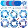 Hollowfly 48 Sets Winter Wreath Craft Kits DIY Snowflake Wreath Hanging Ornaments Make Your Own Paper Craft with Stickers for Winter Xmas Home Party Favors Activities view 1