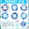 Hollowfly 48 Sets Winter Wreath Craft Kits DIY Snowflake Wreath Hanging Ornaments Make Your Own Paper Craft with Stickers for Winter Xmas Home Party Favors Activities view 2