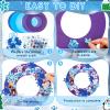 Hollowfly 48 Sets Winter Wreath Craft Kits DIY Snowflake Wreath Hanging Ornaments Make Your Own Paper Craft with Stickers for Winter Xmas Home Party Favors Activities view 3