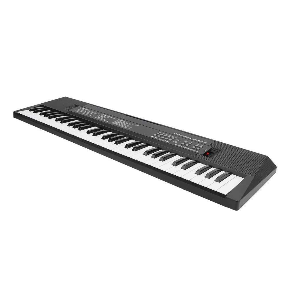 61 Key Electronic Keyboard with 8 Tones, for Kids Over 3 Years Old, Plastic, Portable Travel Piano, Power Supply