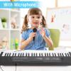 61 Key Electronic Keyboard with 8 Tones, for Kids Over 3 Years Old, Plastic, Portable Travel Piano, Power Supply view 3