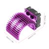 Keenso RC Car Motor Heat Sink with Cooling Fan, High Strength Heat Sink with Cooling Fan for 1/10 Scale Electric RC Car 540/550 Motor (Purple view 4