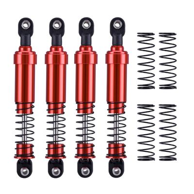 4pcs Aluminum Big Bore Shocks for 1/10 RC Crawler LCG Chassis Gspeed V3 Element Enduro SCX10 TRX4 Gamde R1 Comp Builds DIY (Red 105mm 4pcs)