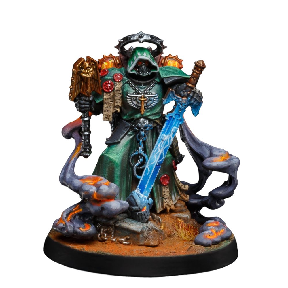 Asmodai, Master of Repentance Dark Angels Space Marines Armies of the Imperium Painted Miniature Wargaming Figure | Art Painting Level