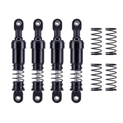 4pcs Aluminum Big Bore Shocks for 1/10 RC Crawler LCG Chassis Gspeed V3 Element Enduro SCX10 TRX4 Gamde R1 Comp Builds DIY (Black 85mm 4pcs)