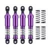 4pcs Aluminum Big Bore Shocks for 1/10 RC Crawler LCG Chassis Gspeed V3 Element Enduro SCX10 TRX4 Gamde R1 Comp Builds DIY (Purple 95mm 4pcs) view 1