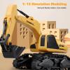 Dodoore Remote Control Excavator, 2.4GHz 1/12 Scale Gesture Sensing RC Excavator with 360 Rotating Worktable Automatic Demonstration, Programming 10 Actions Construction Vehicles for Adults view 2