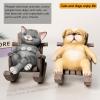 SecondWinterDJ Cute Cats Statue Leisure Decor Domestic Cat Friendly Sculpture, Lounge Chair Figures Animal Figurines, Playing Kitten Home Dcor for Office Bedroom view 3